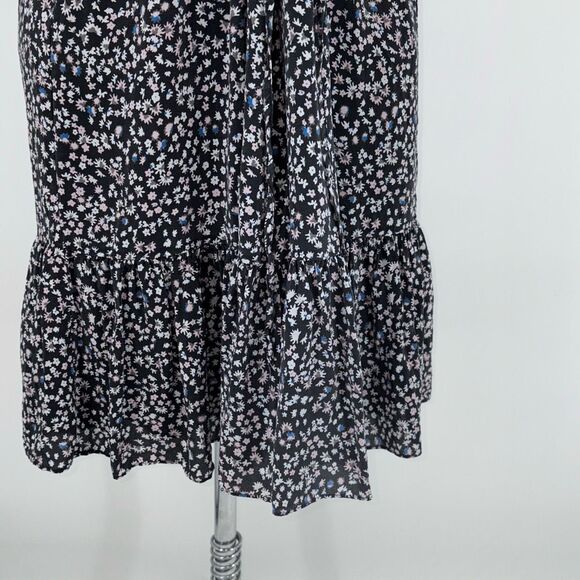 Rebecca Taylor‎ Pop Ditsy Floral Silk Tie Waist Knee Length Feminine Dress 6 - Picture 8 of 14